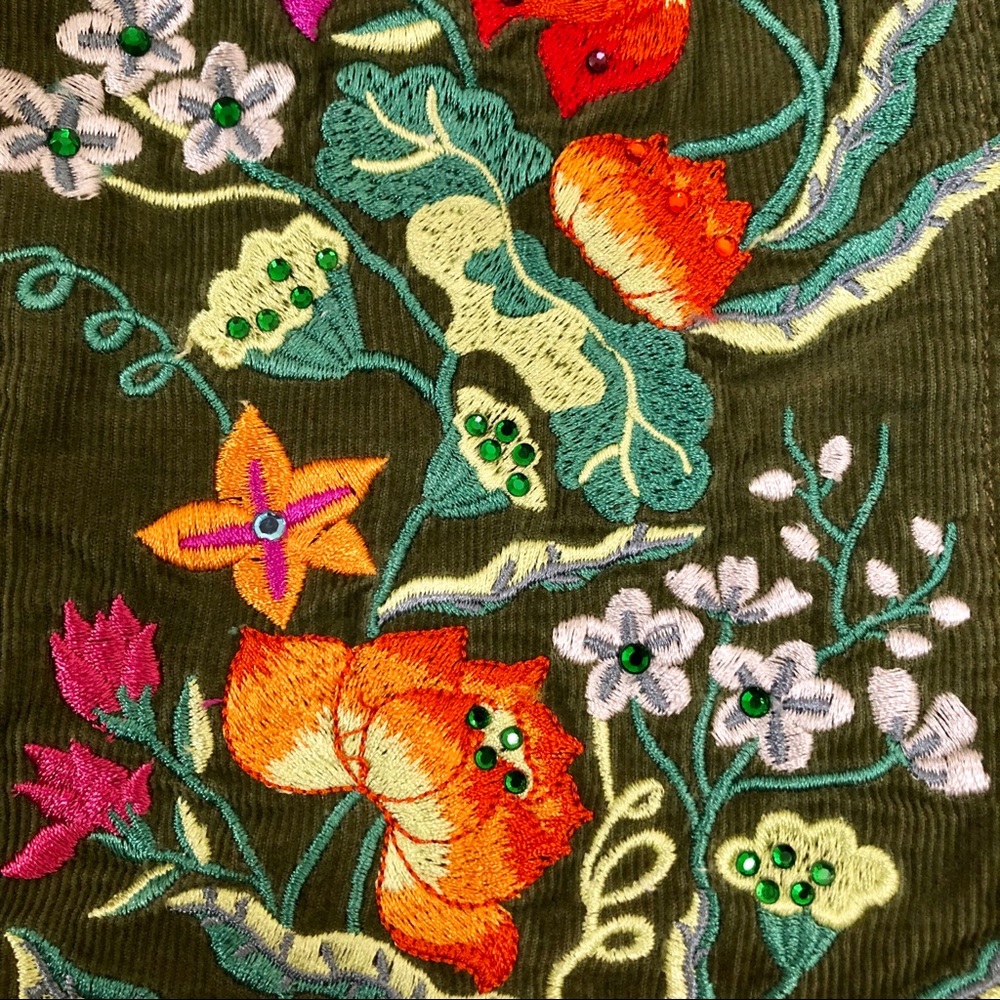đ„RARE Vintage Green Embroidered Jacket - Picture 3 of 5